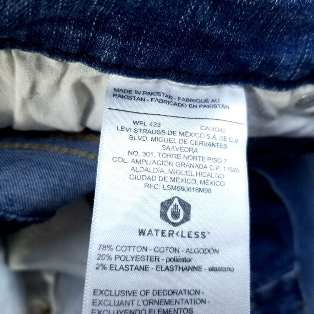 Levis Signature Jeans Womens 16M 33x32 Blue Mid Rise Bootcut Dark Wash Denim - Picture 10 of 12
